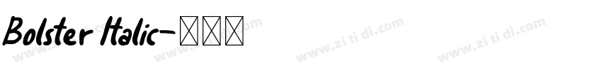 Bolster Italic字体转换